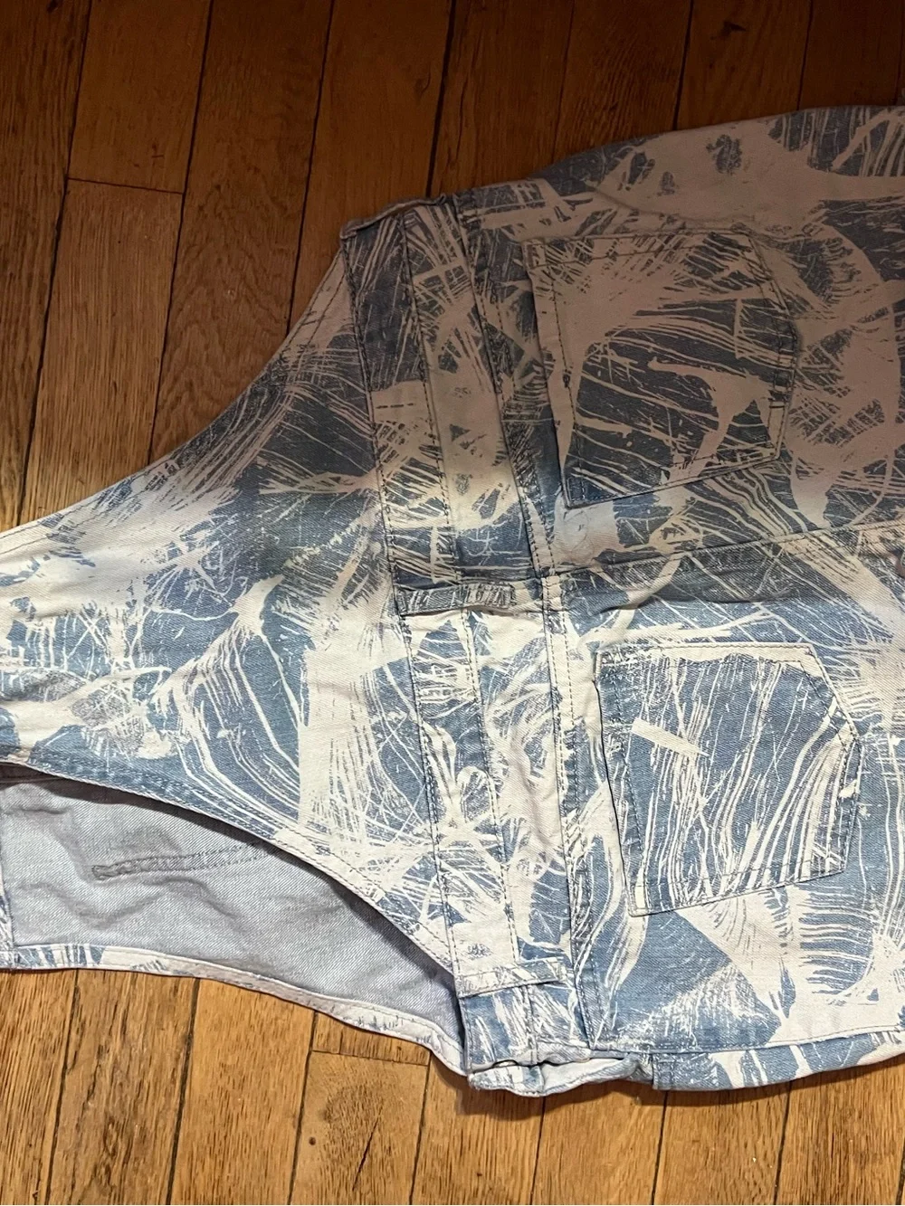Girls Sleeveless Marble Print Denim Overall The Children’s Place Sz 14